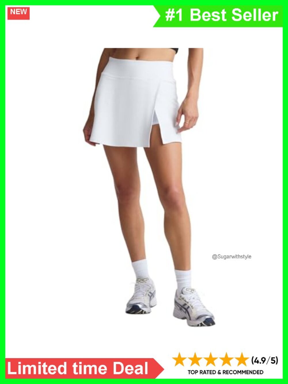 Spacedye Performance A-Line Tennis Skort with Pocketed Liner Shorts